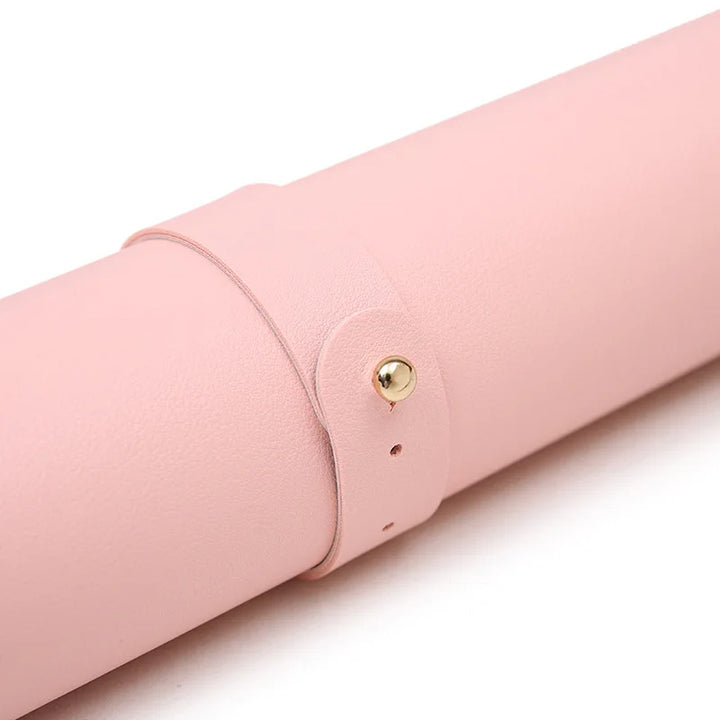 Leather Desk Mat Pink Solid Color Mousepad