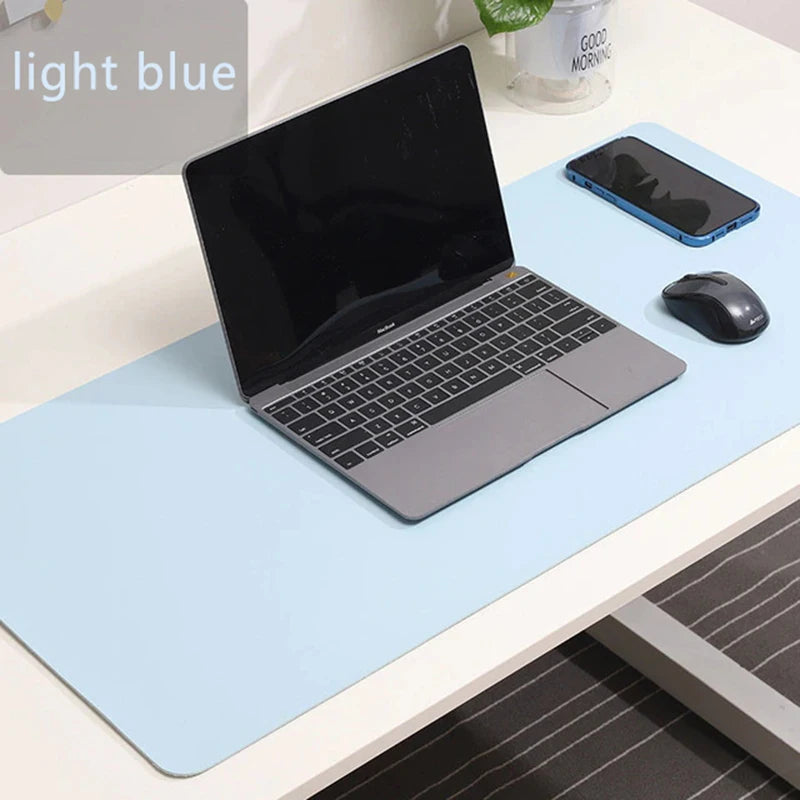 Leather Desk Mat Pink Solid Color Mousepad