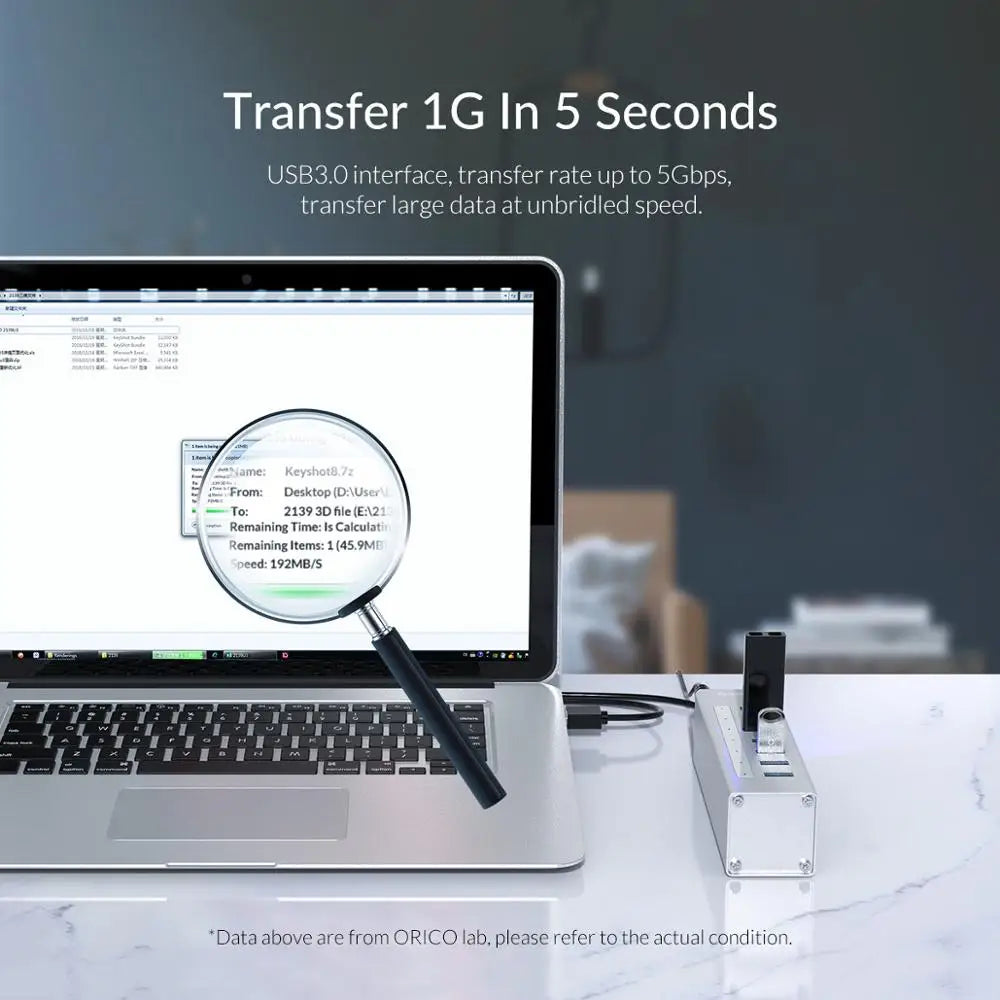 ORICO Aluminum 7 Ports USB 3.0 Hub Multi USB