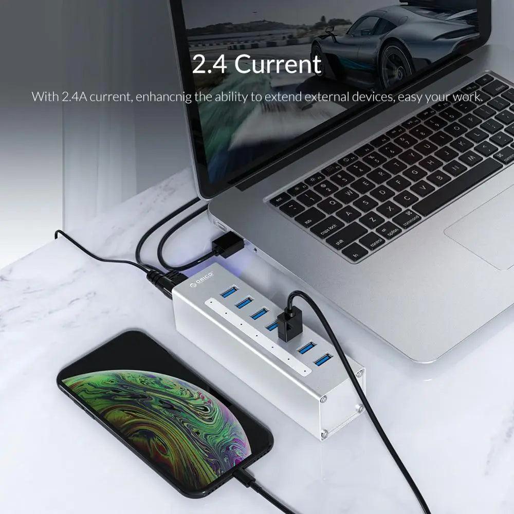 ORICO Aluminum 7 Ports USB 3.0 Hub Multi USB