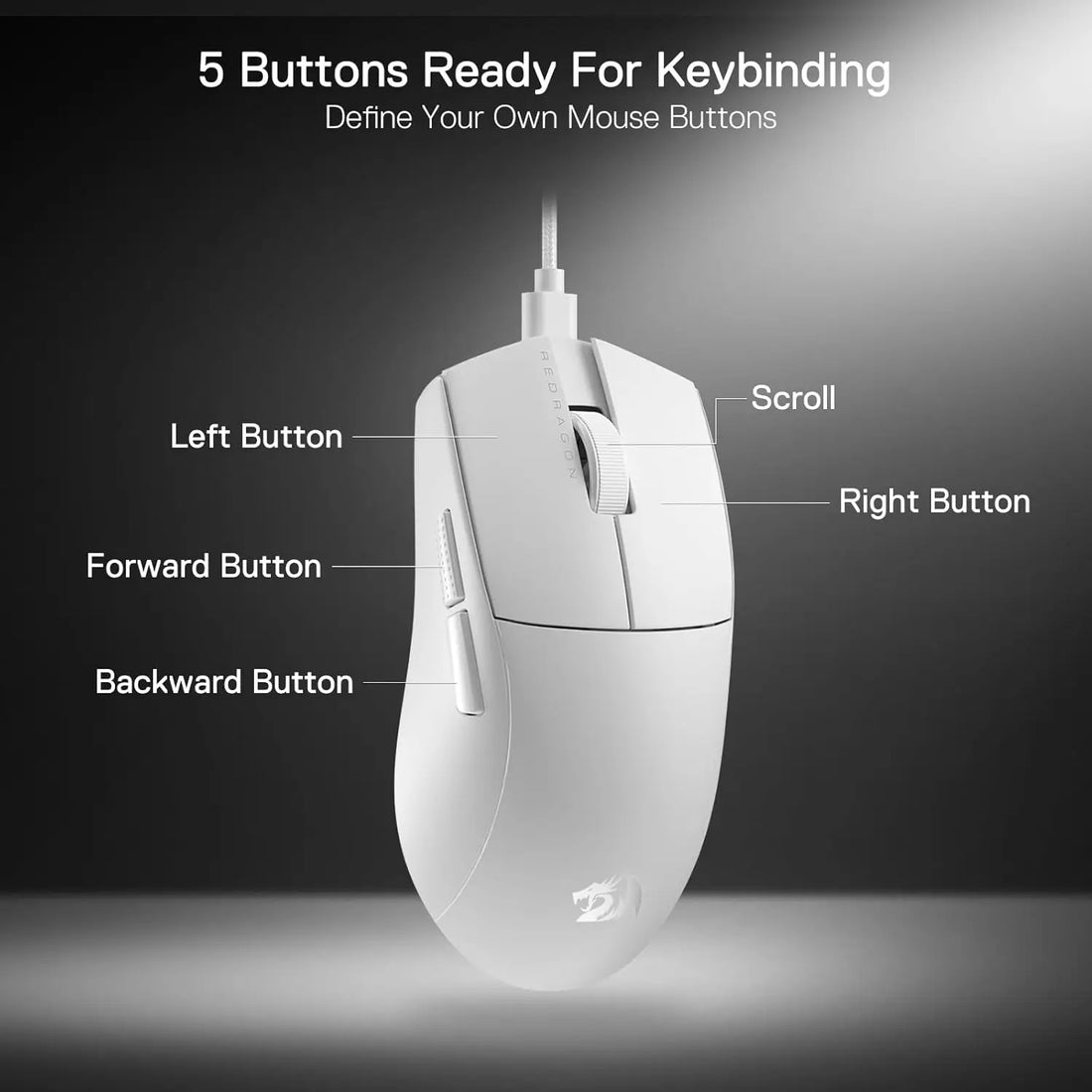 Redragon M996 Wired 8K 26,000 Max DPI 2.4G Gaming Mouse