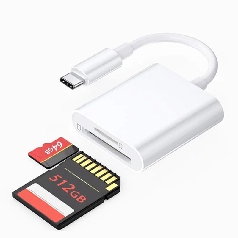 2 in 1 USB-C Card Reader, USB C To SD Card OTG