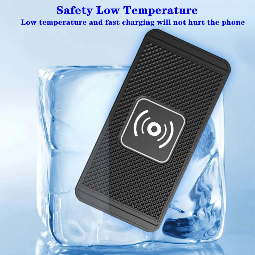 Wireless Car Charger Silicone Pad Stand Fast Charger