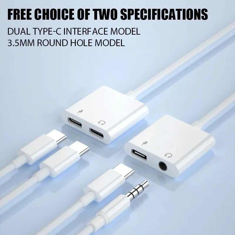2-in-1 Audio Adapter USB C to 3 5 mm Jack