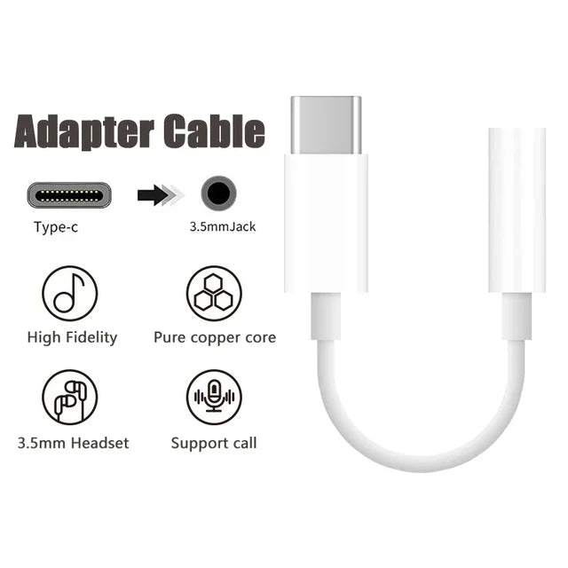 2-in-1 Audio Adapter USB C to 3 5 mm Jack