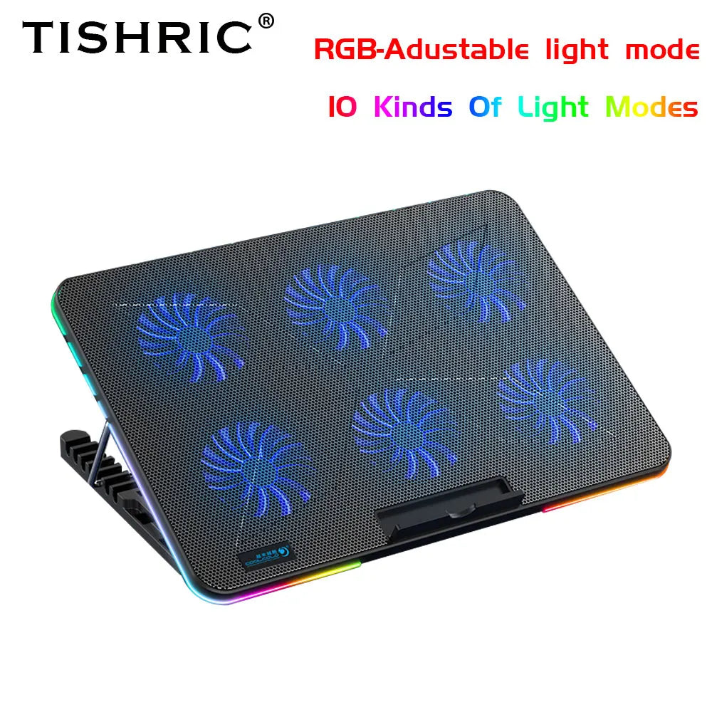 Laptop Cooler Laptop Cooling Pad 6 Quiet Fans High-speed