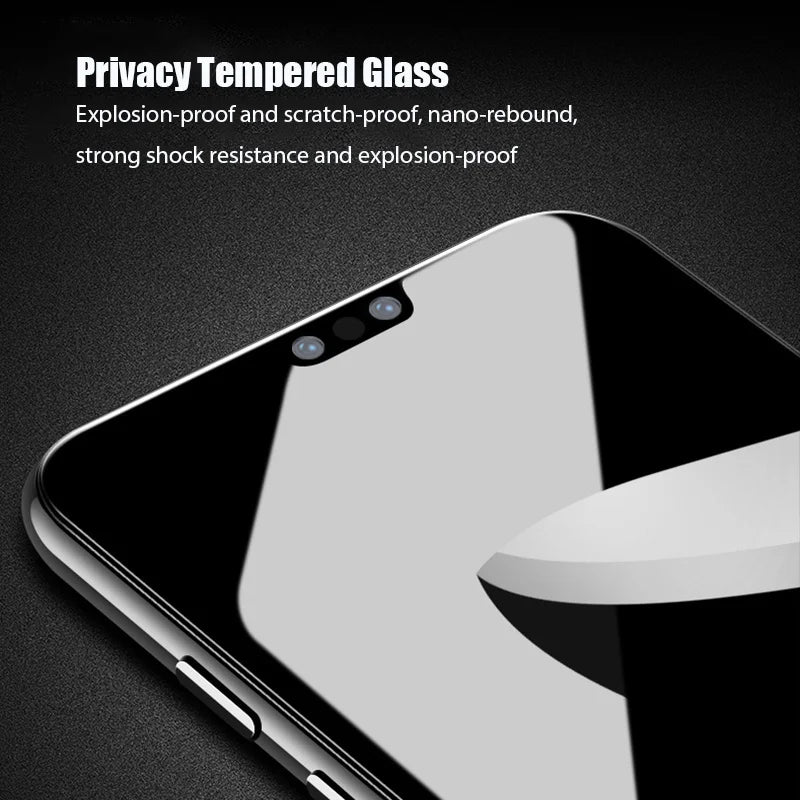 For iPhone 16 17 15 14 pro privacy tempered glass