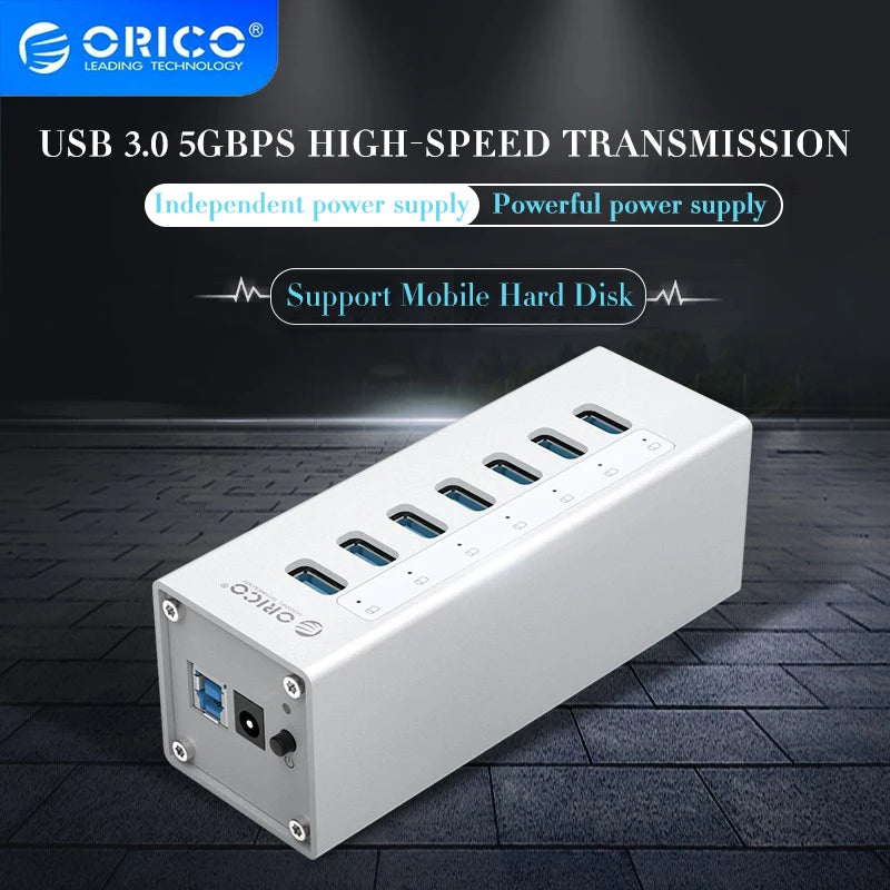 ORICO Aluminum 7 Ports USB 3.0 Hub Multi USB
