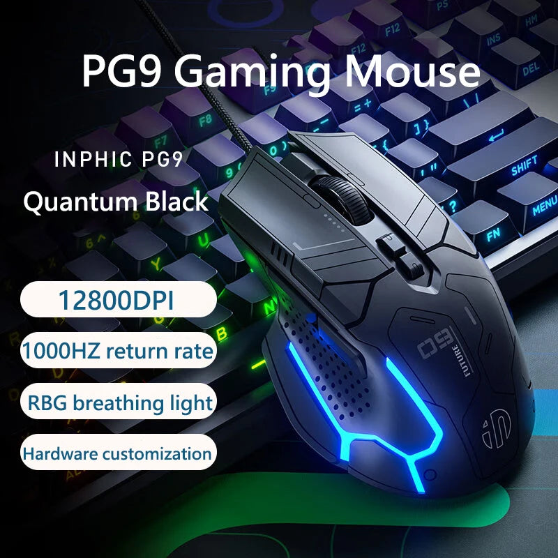 Inphic PG9 wired gaming mouse 6 buttons