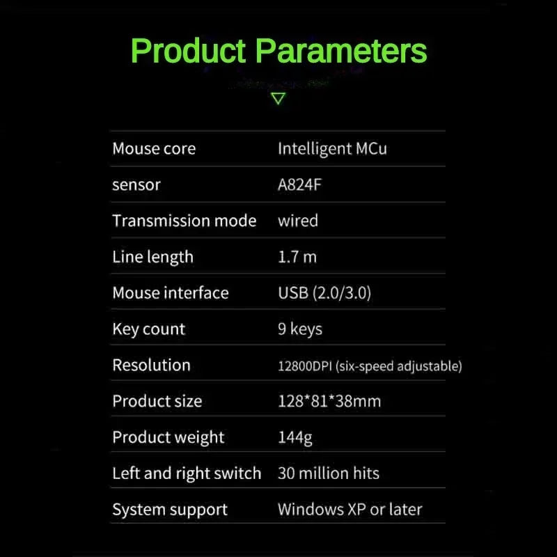 EWEADN Wired Mouse Mechanical Feel Ergonomic