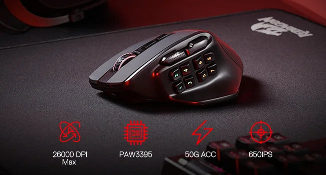 Redragon M811 PRO Wireless MMO Gaming Mouse