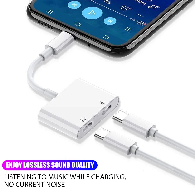 2-in-1 Audio Adapter USB C to 3 5 mm Jack