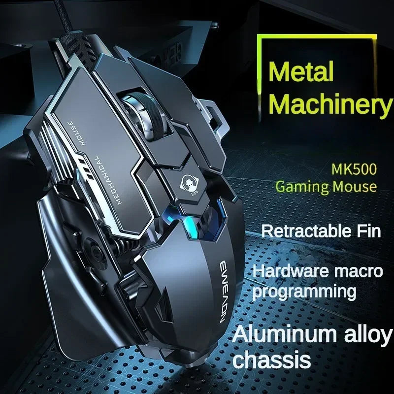 EWEADN Wired Mouse Mechanical Feel Ergonomic