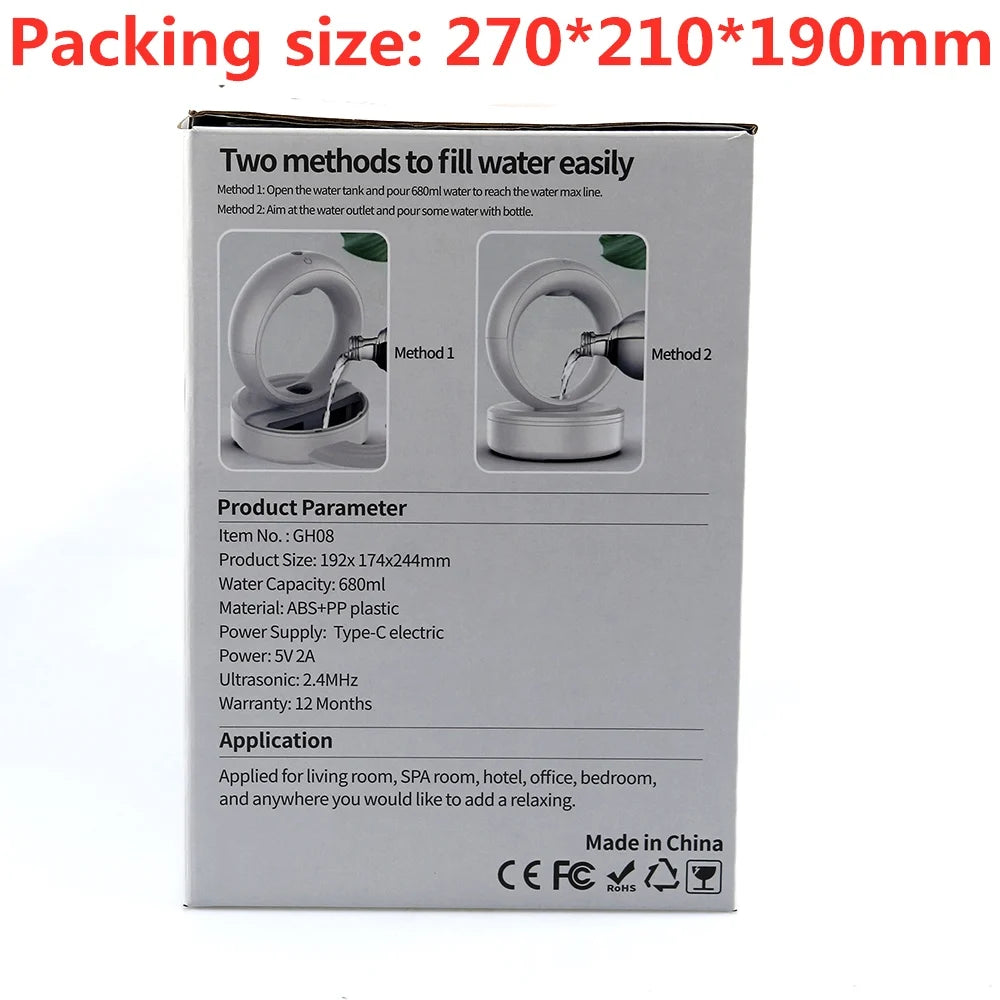 680ML Perfume Anti Gravity Humidifiers Portable