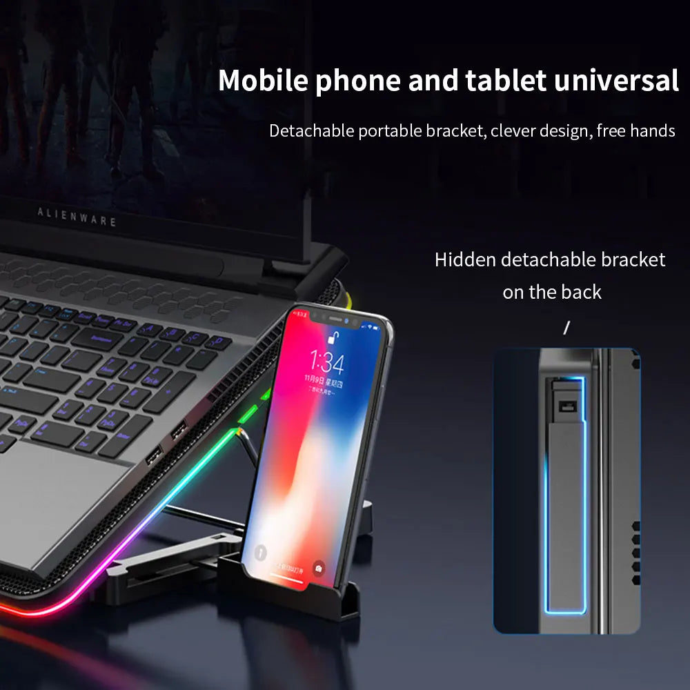 Laptop Cooler Laptop Cooling Pad 6 Quiet Fans High-speed