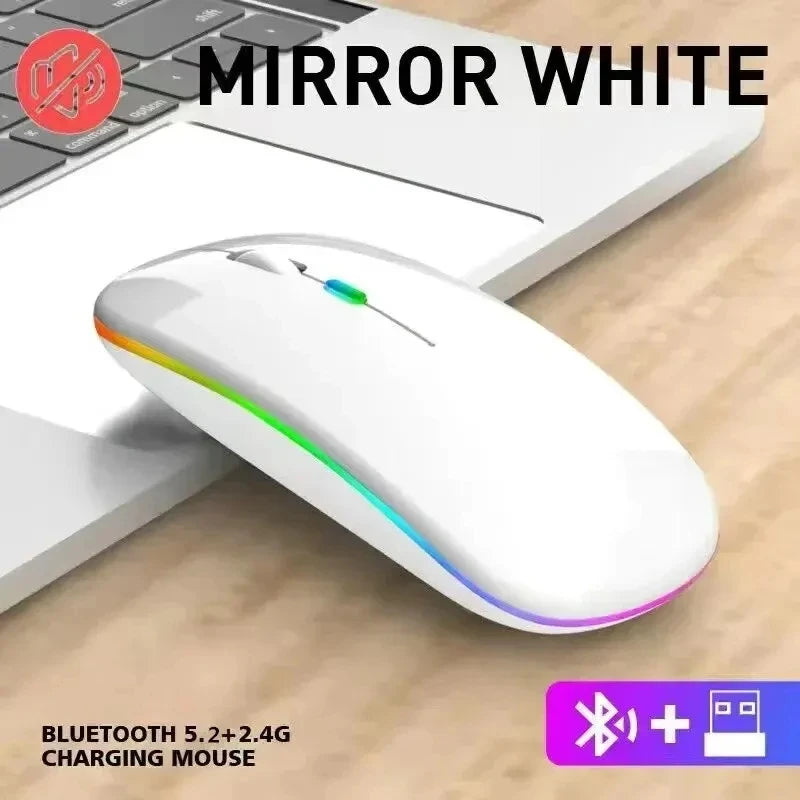 Wireless Mouse Rechargeable Silent LED Backlit
