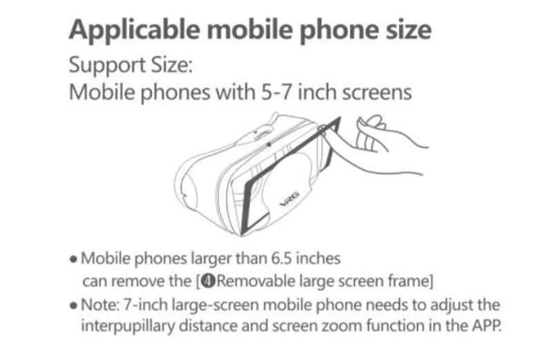 X7S Virtual Reality Glasses IMAX HD Huge Screen