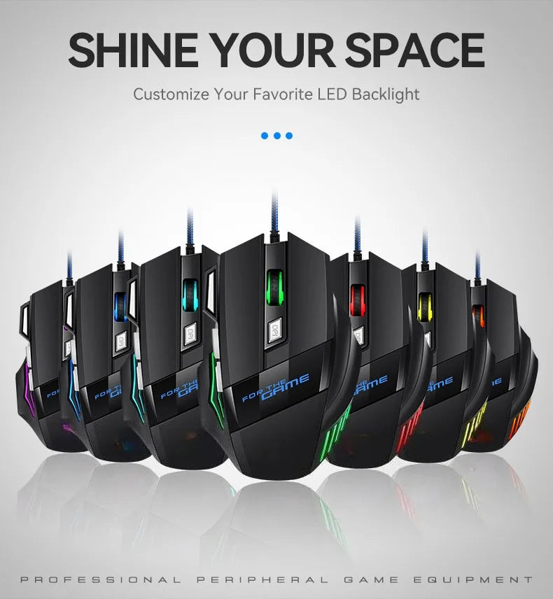 G6 USB Wired Gaming Mouse 7 Button 5500DPI