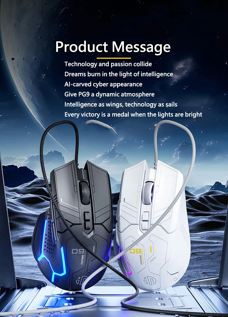 Inphic PG9 wired gaming mouse 6 buttons