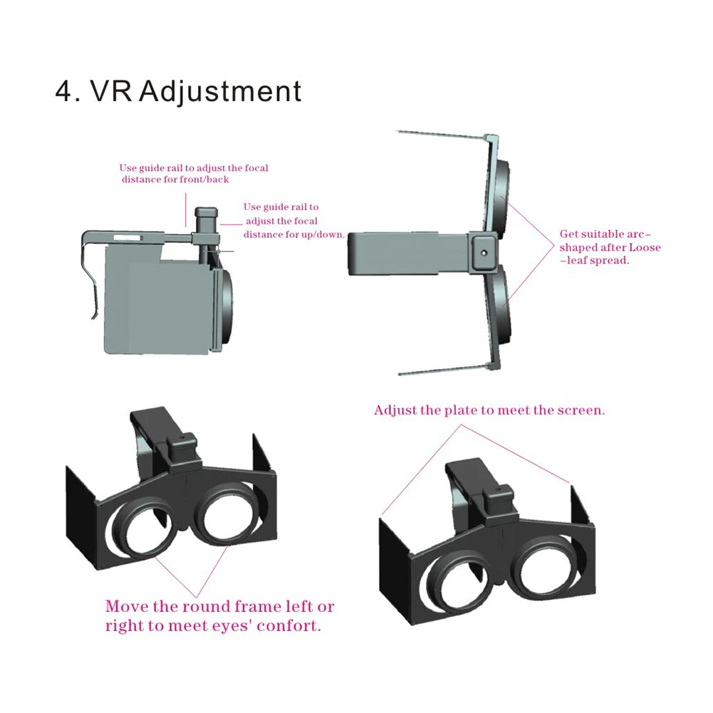 Plastic Virtual Reality Glasses Movies Games