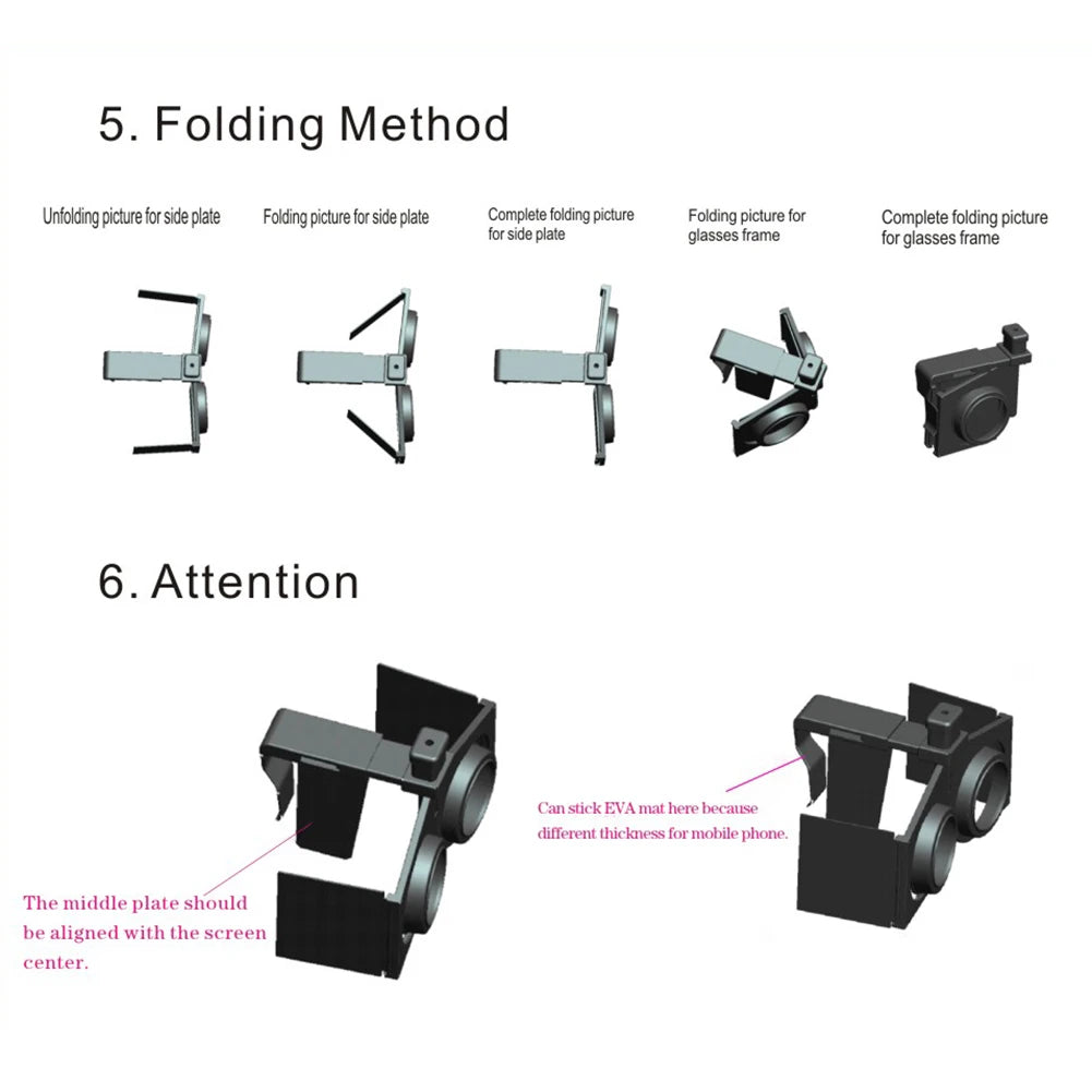 Plastic Virtual Reality Glasses Movies Games