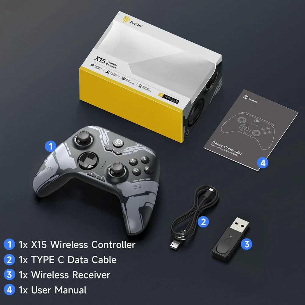 EasySMX X15 Wireless PC Gamepad, Bluetooth