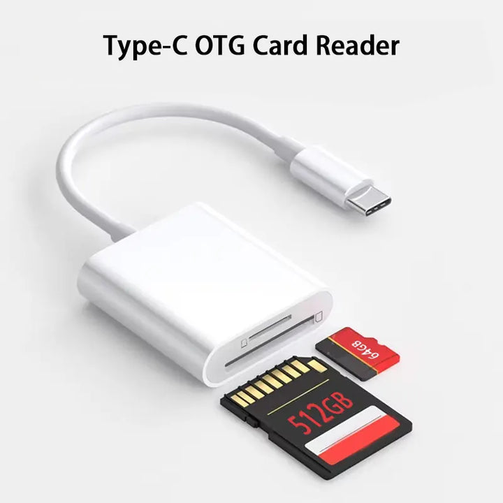 2 in 1 USB-C Card Reader, USB C To SD Card OTG