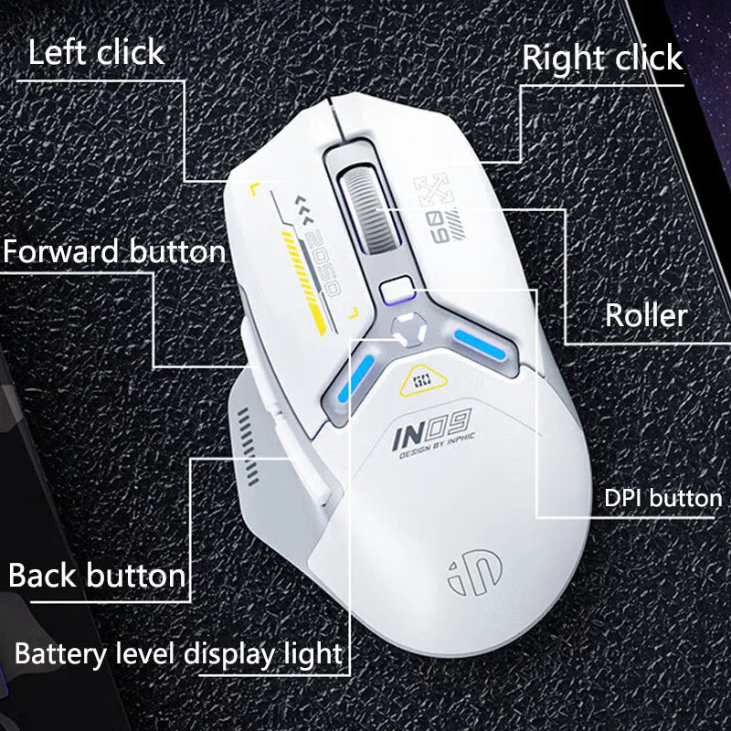 Inphic IN9 Wireless Gaming Mouse Rechargeable