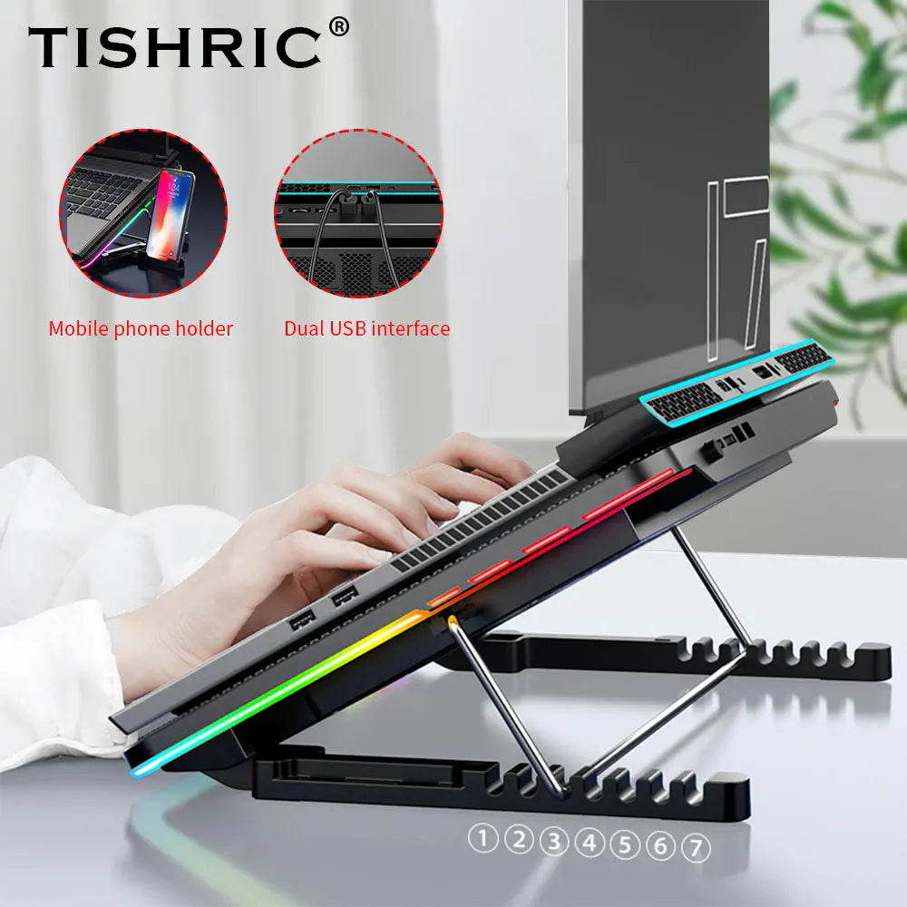 Laptop Cooler Laptop Cooling Pad 6 Quiet Fans High-speed