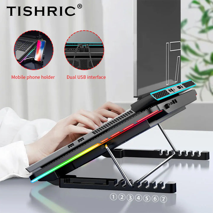 Laptop Cooler Laptop Cooling Pad 6 Quiet Fans High-speed