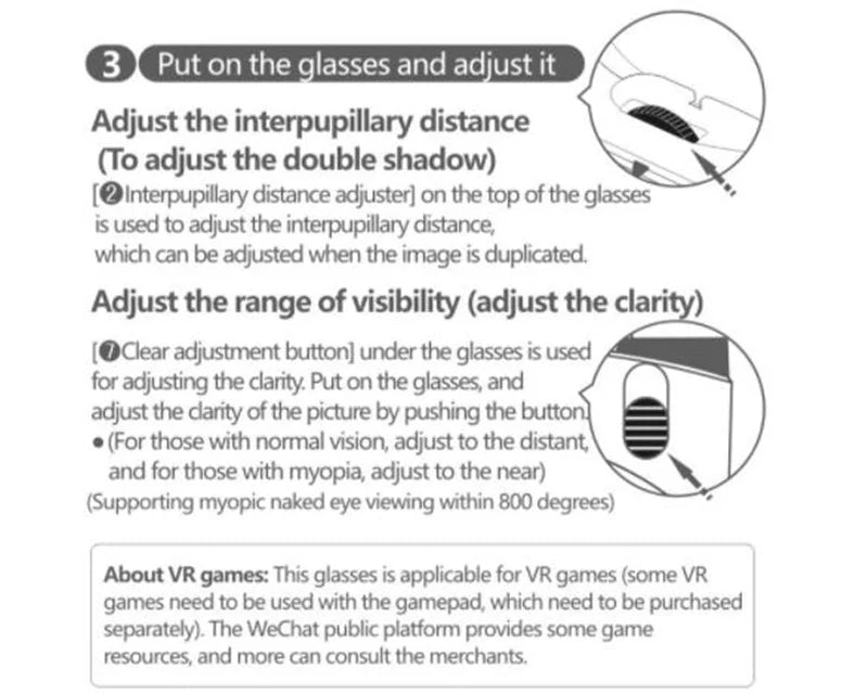 X7S Virtual Reality Glasses IMAX HD Huge Screen