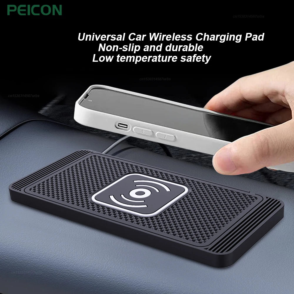 Wireless Car Charger Silicone Pad Stand Fast Charger