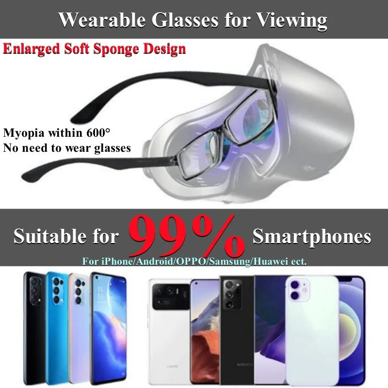 X7S Virtual Reality Glasses IMAX HD Huge Screen